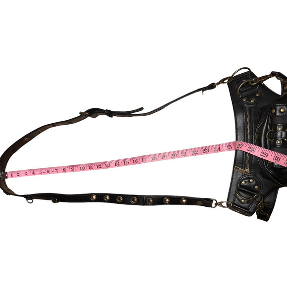 Black and Gold Studded Crossbody Bag - Picture 12 of 15